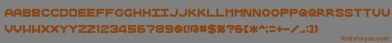 CubecavernMemesbruh03-fontti – ruskeat fontit harmaalla taustalla