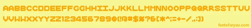 CubecavernMemesbruh03 Font – Orange Fonts on Yellow Background