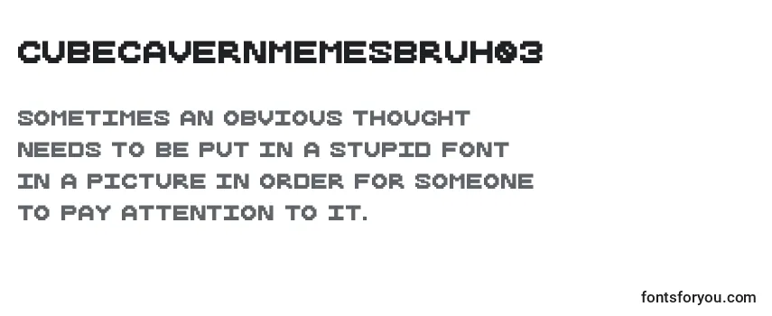 Review of the CubecavernMemesbruh03 Font