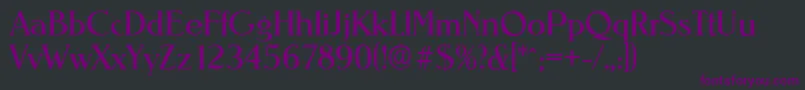 Шрифт NevadaserialRegular – фиолетовые шрифты на чёрном фоне