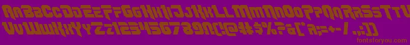 Omegaforceleft12 Font – Brown Fonts on Purple Background