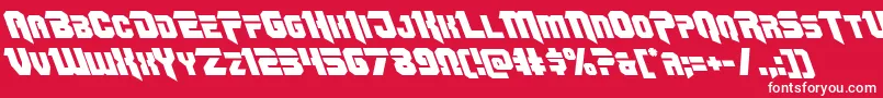 Omegaforceleft12 Font – White Fonts on Red Background