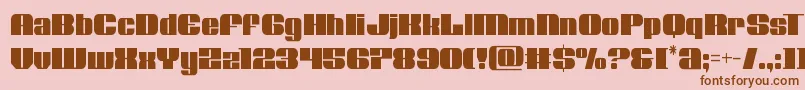 Nolocontendrecond Font – Brown Fonts on Pink Background