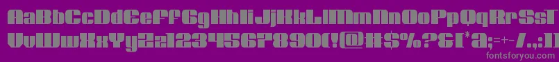フォントNolocontendrecond – 紫の背景に灰色の文字
