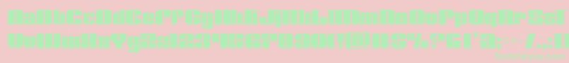 Nolocontendrecond Font – Green Fonts on Pink Background