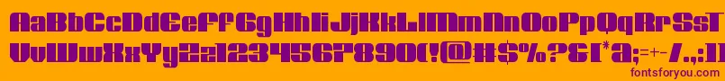 Nolocontendrecond Font – Purple Fonts on Orange Background