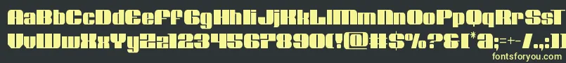 フォントNolocontendrecond – 黒い背景に黄色の文字