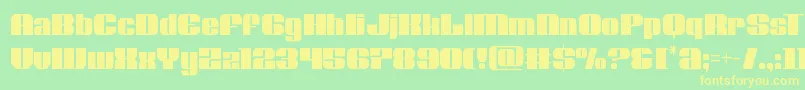 Nolocontendrecond Font – Yellow Fonts on Green Background