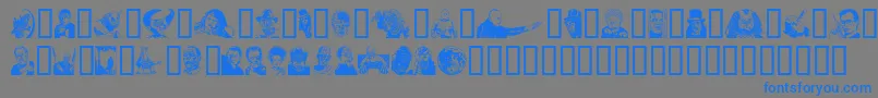 Monsterparty Font – Blue Fonts on Gray Background