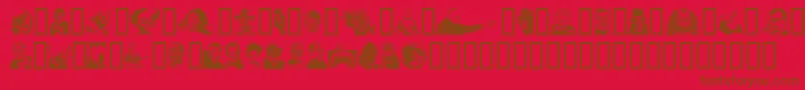Monsterparty Font – Brown Fonts on Red Background