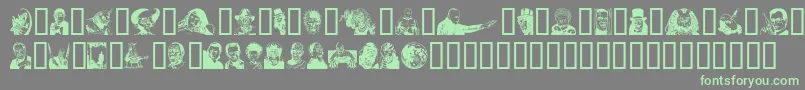 Monsterparty Font – Green Fonts on Gray Background