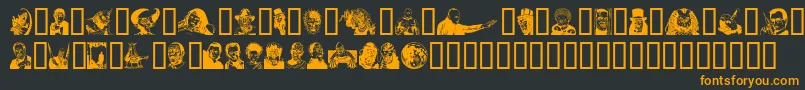 Monsterparty Font – Orange Fonts on Black Background