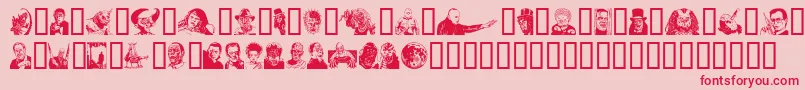 Monsterparty Font – Red Fonts on Pink Background