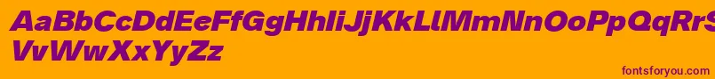 Analogue86blackoblique Font – Purple Fonts on Orange Background