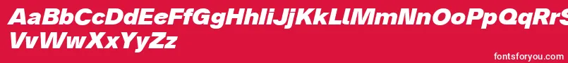 Analogue86blackoblique Font – White Fonts on Red Background