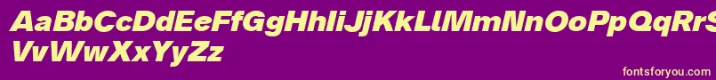 Analogue86blackoblique Font – Yellow Fonts on Purple Background