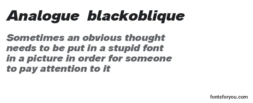 Analogue86blackoblique Font