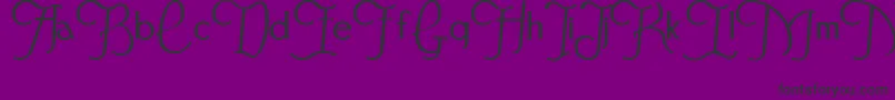 Festivalflourish Font – Black Fonts on Purple Background