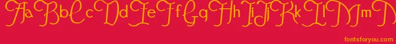 Festivalflourish Font – Orange Fonts on Red Background