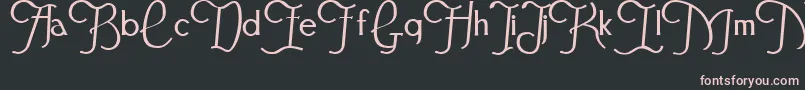 フォントFestivalflourish – 黒い背景にピンクのフォント
