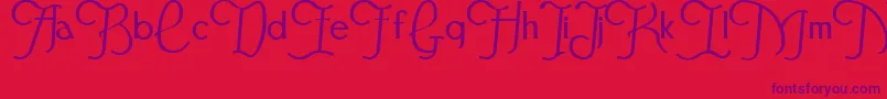 Festivalflourish Font – Purple Fonts on Red Background