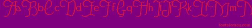 Festivalflourish Font – Red Fonts on Purple Background