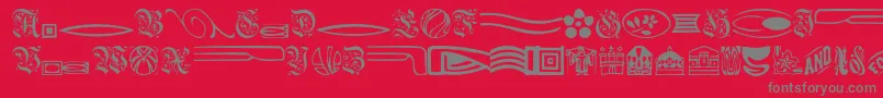 Griffindingbats Font – Gray Fonts on Red Background