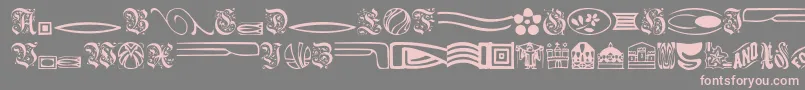 Griffindingbats Font – Pink Fonts on Gray Background