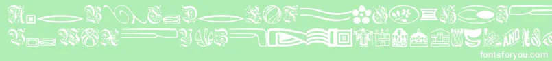 fuente Griffindingbats – Fuentes Blancas Sobre Fondo Verde