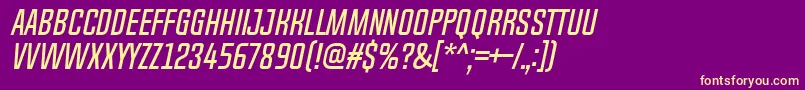 ChosenceRegularItalic Font – Yellow Fonts on Purple Background