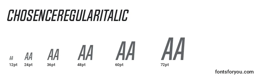 ChosenceRegularItalic Font Sizes