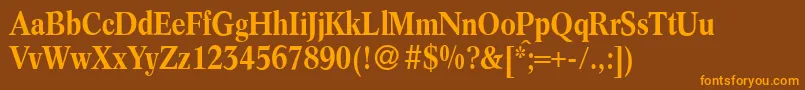 C790RomanCdMediumRegular Font – Orange Fonts on Brown Background