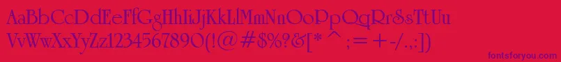 UniversityRomanBoldBt Font – Purple Fonts on Red Background