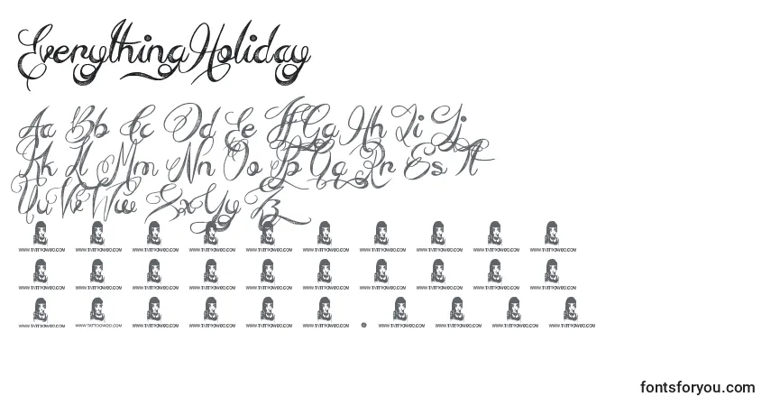 EverythingHoliday Font – alphabet, numbers, special characters