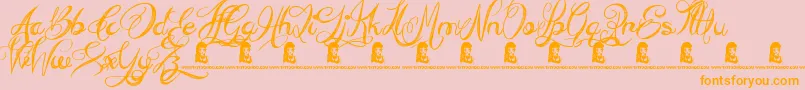 EverythingHoliday Font – Orange Fonts on Pink Background