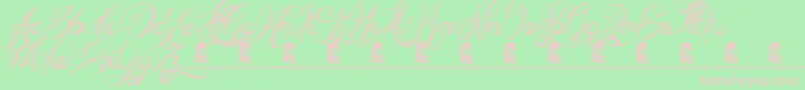 EverythingHoliday Font – Pink Fonts on Green Background