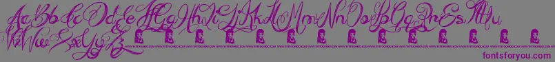EverythingHoliday Font – Purple Fonts on Gray Background