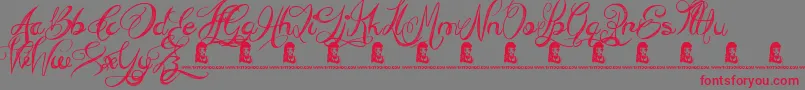 EverythingHoliday Font – Red Fonts on Gray Background