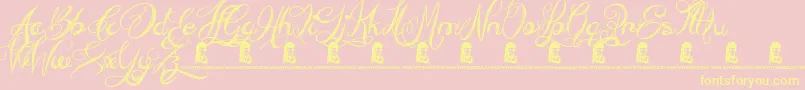 EverythingHoliday Font – Yellow Fonts on Pink Background