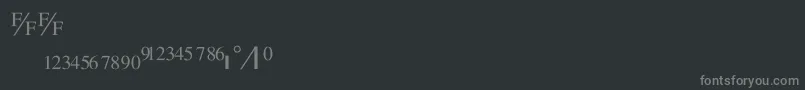 フォントDabbingtonNormal – 黒い背景に灰色の文字