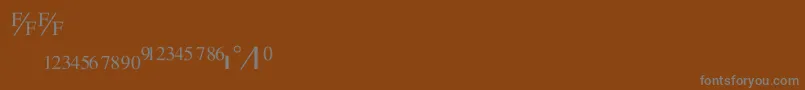 Czcionka DabbingtonNormal – szare czcionki na brązowym tle