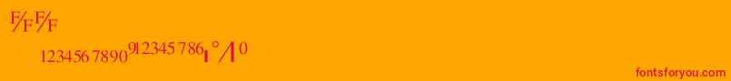 DabbingtonNormal Font – Red Fonts on Orange Background