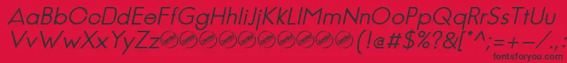 JambeticaItalic-Schriftart – Schwarze Schriften auf rotem Hintergrund