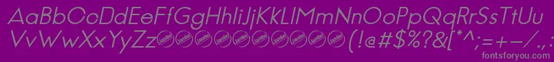 JambeticaItalic Font – Gray Fonts on Purple Background