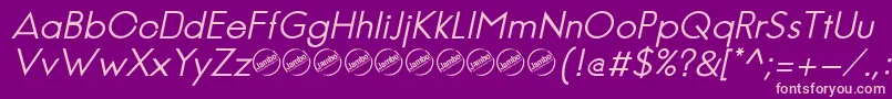 JambeticaItalic Font – Pink Fonts on Purple Background