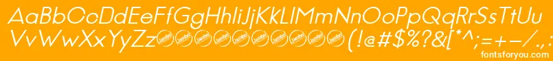 JambeticaItalic Font – White Fonts on Orange Background