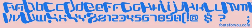 More about OfficerX Font OfficerX Font – Blue Fonts on Pink Background