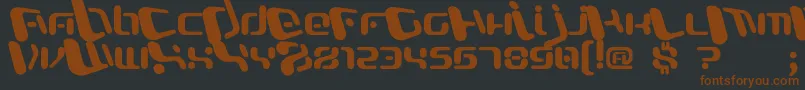 OfficerX-fontti – ruskeat fontit mustalla taustalla