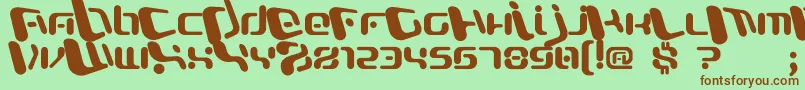 OfficerX Font – Brown Fonts on Green Background