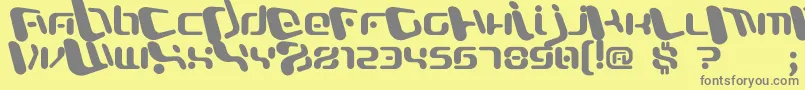 OfficerX Font – Gray Fonts on Yellow Background